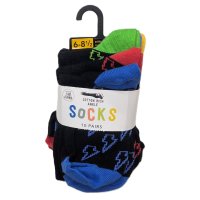 GX578: Kids 10 Pack Design Socks (Shoe Size 6-8.5)